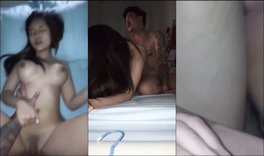 คลิปหลุดงานเด็ดทางบ้าน ถ่ายคลิปตอนเย็ดแฟนสาว เด้าจนนมเด้งเลย