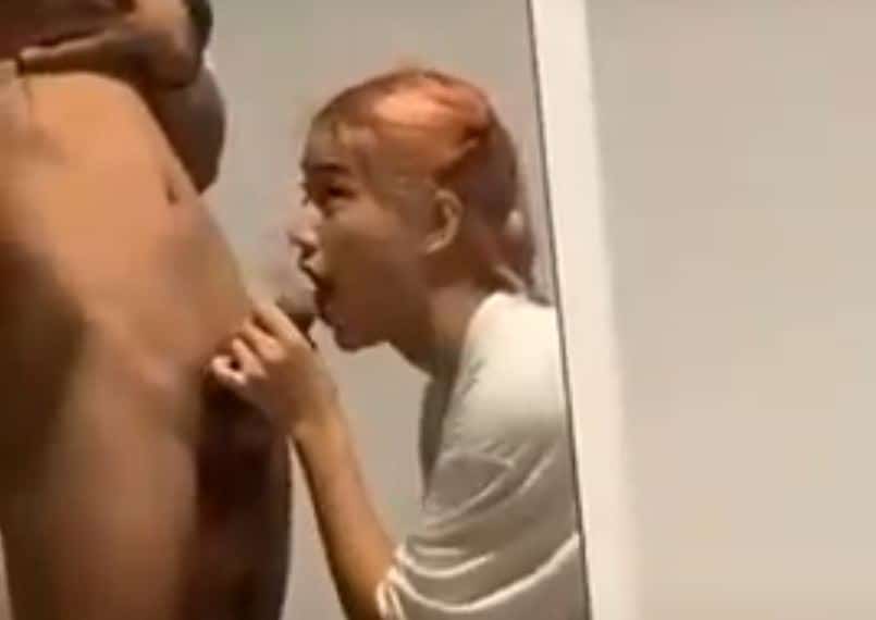 คลิปหลุด VK วัยรุ่นไทยทางบ้าน ถ่ายคลิปเสียวกันหน้ากระจก แฟนสาวดูดควยได้เสียวสุดๆ