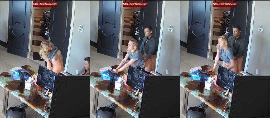 คลิปหลุดหนุ่มฝรั่งนั่งทำงานอยู่ดีๆ เมียหงี่เข้ามายั่ว จับรัวคาห้องทำงานเลยทีเดียว